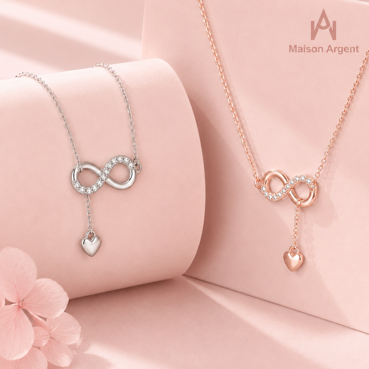 Collier Infini Argent 925 Authentique - Bijou Romantique Femme