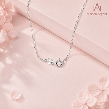 Collier Chaîne Figaro Argent Sterling 925 pour Femme - Argent Massif S925