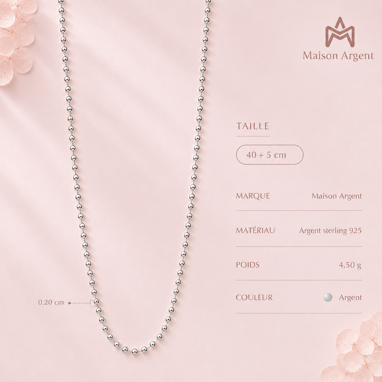 Collier Argent