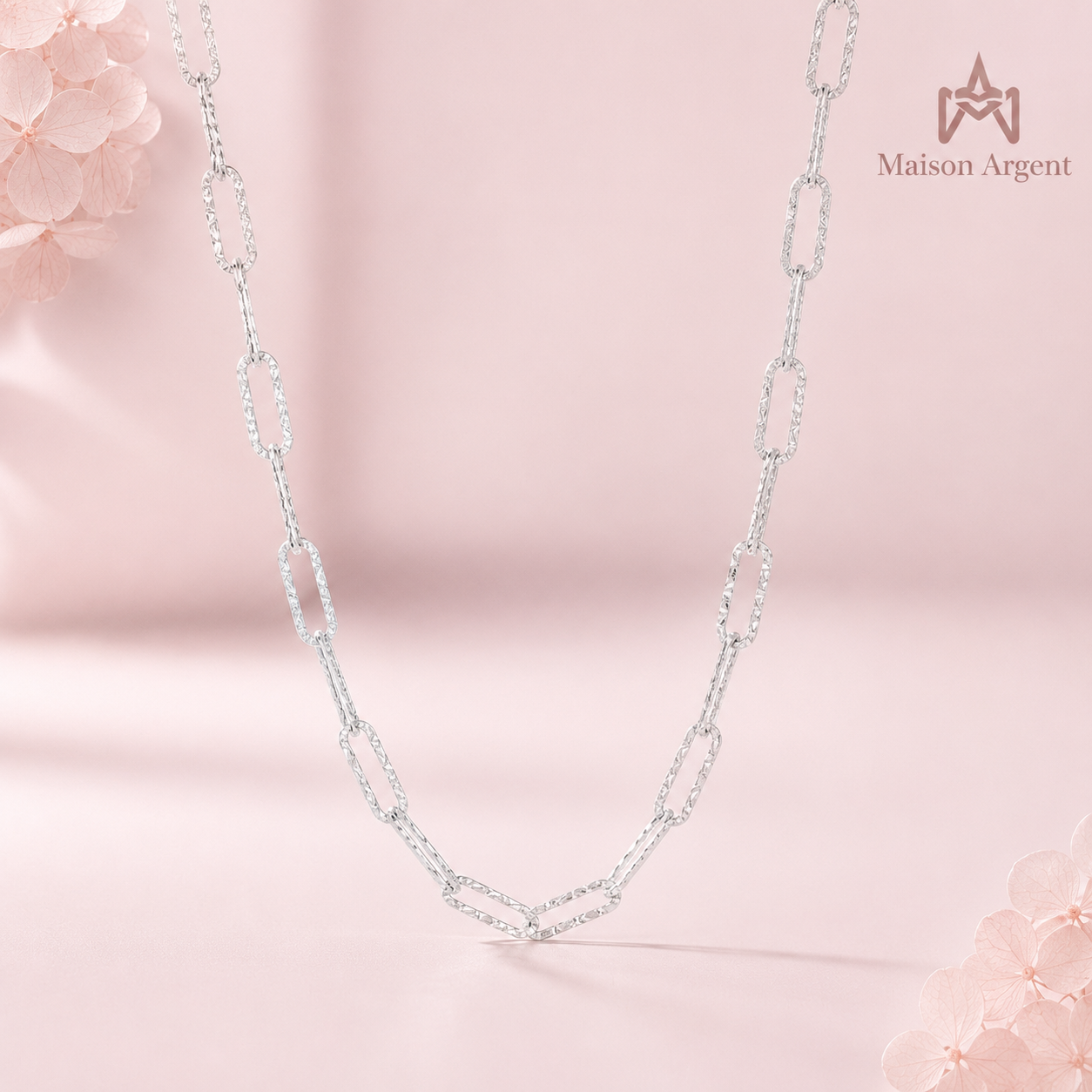 Collier Feuille d'Argent Sterling 925 Plaqué Platine - Bijou Simple Empilable 