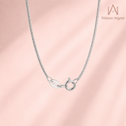Collier Chaîne Chopin 1.2mm en Argent Sterling 925 Plaqué Or 14K