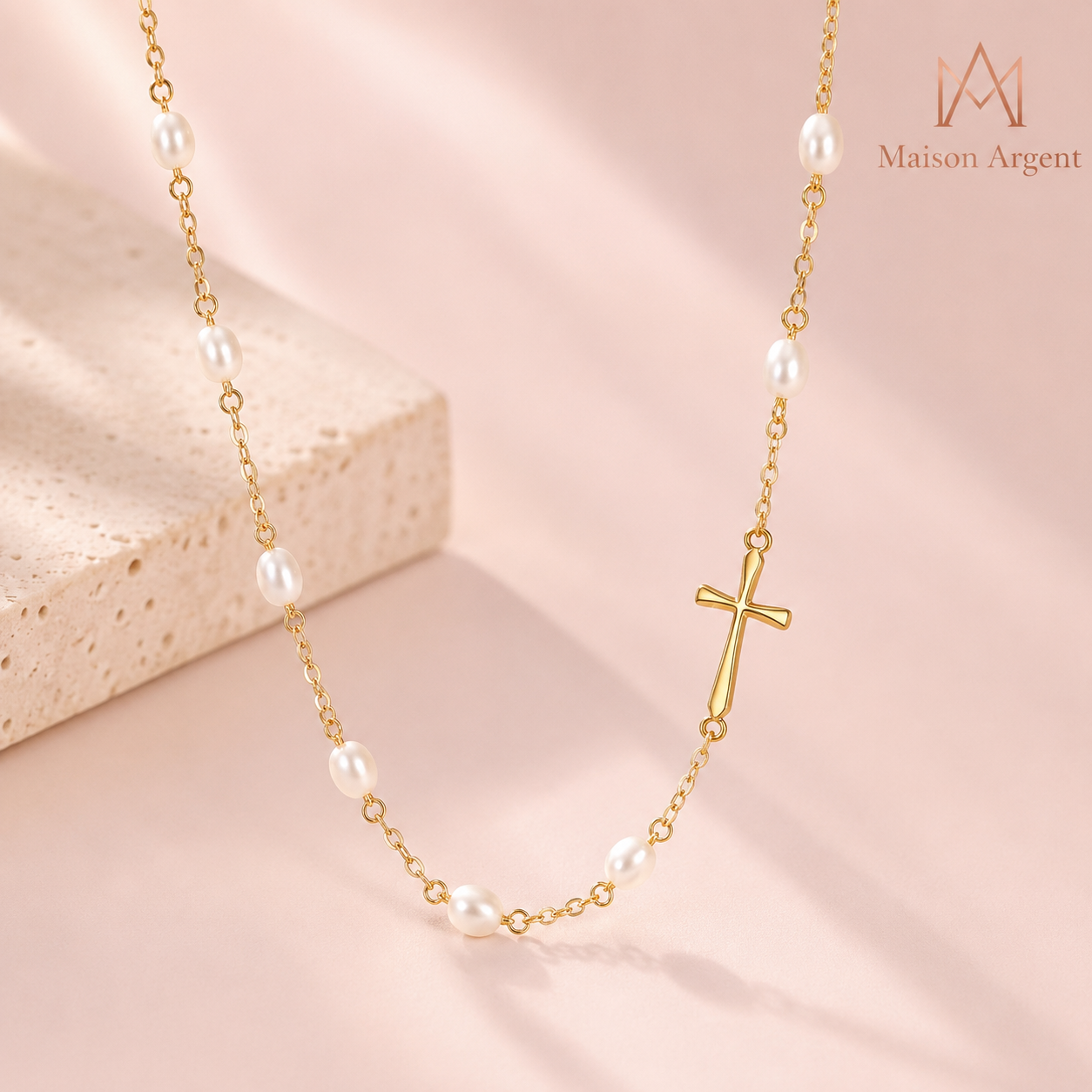 Collier Ras du Cou Argent 925 avec Perles Naturelles pour Femme - Bijou Élégant pour Fête