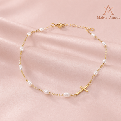 Collier Ras du Cou Argent 925 avec Perles Naturelles pour Femme - Bijou Élégant pour Fête