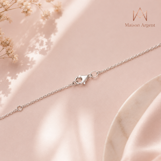 Collier Chaîne Argent Sterling 925 pour Femme - 45cm, Bijou de Luxe