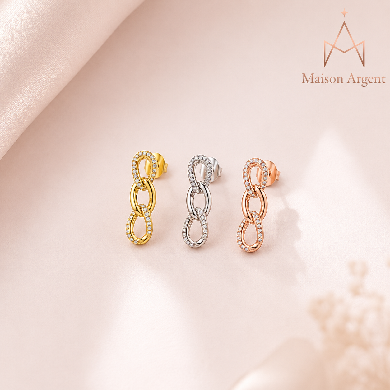 Boucles d'oreilles pendantes en moissanite D VVS1 pour femme - Argent 925
