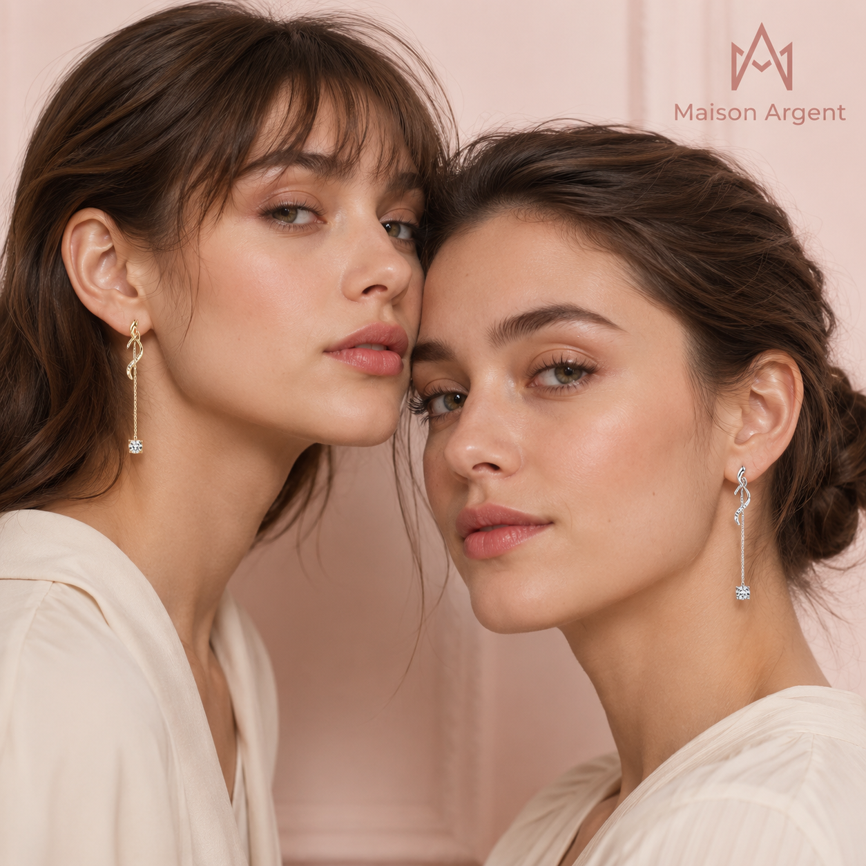 Boucles d'Oreilles Pendantes en Argent Sterling 925 avec Moissanite 3mm - Bijoux Cadeau pour Femme