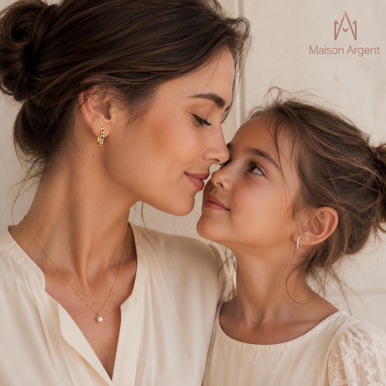 Boucles d'oreilles créoles en argent 925 pour femme - Zircon cubique arc-en-ciel géométrique