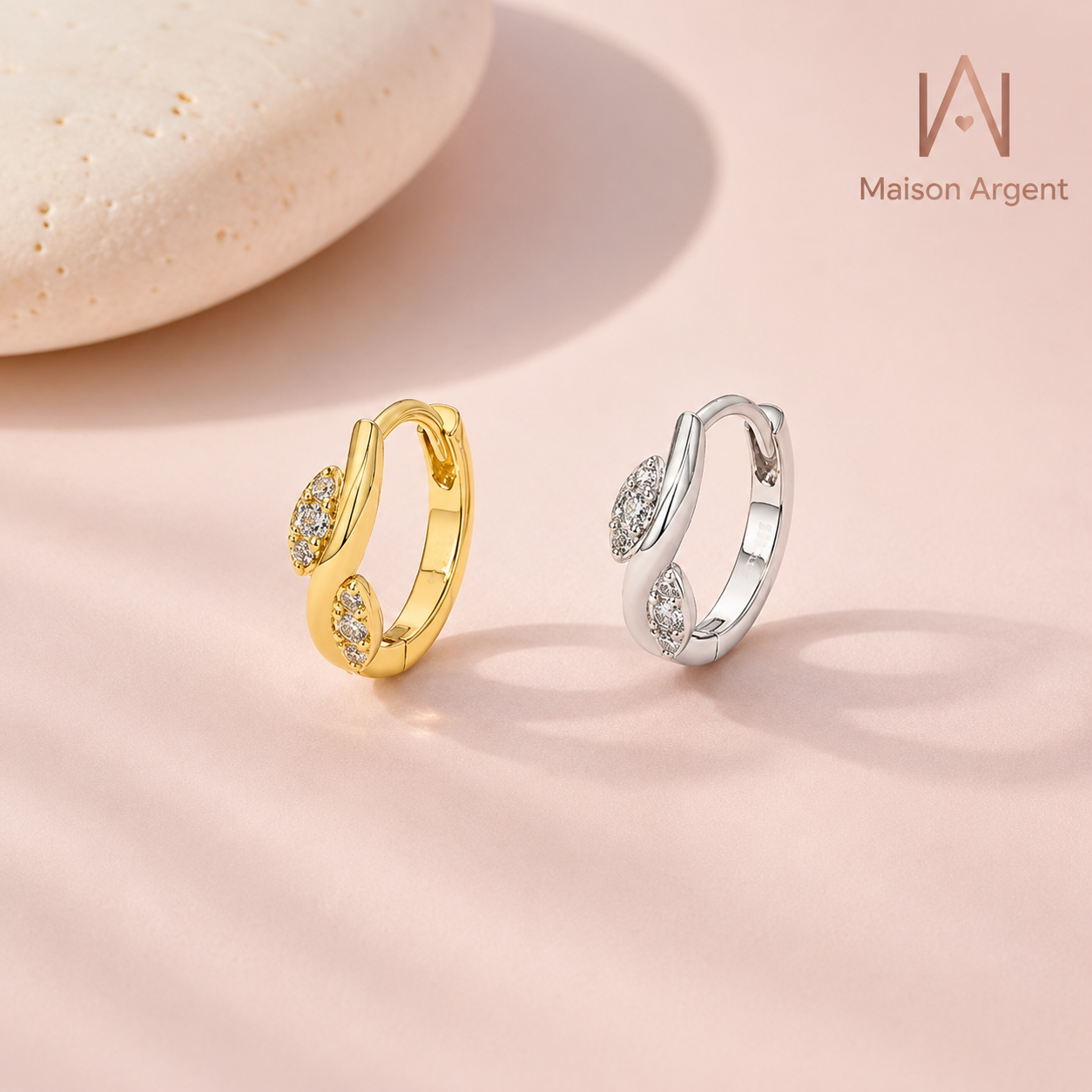 Boucles d'Oreilles Créoles en Argent 925 avec Moissanite D-VVS1 - Bijoux Fins pour Femme