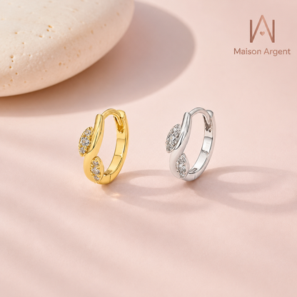 Boucles d'Oreilles Créoles en Argent 925 avec Moissanite D-VVS1 - Bijoux Fins pour Femme
