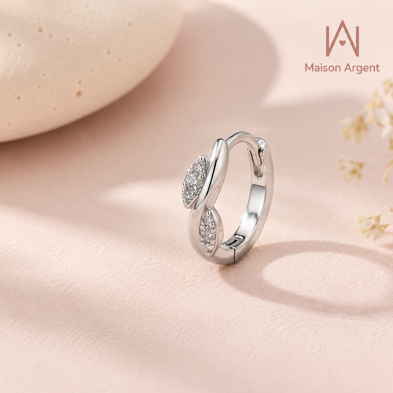 Boucles d'Oreilles Créoles en Argent 925 avec Moissanite D-VVS1 - Bijoux Fins pour Femme