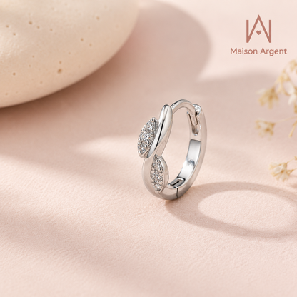 Boucles d'Oreilles Créoles en Argent 925 avec Moissanite D-VVS1 - Bijoux Fins pour Femme