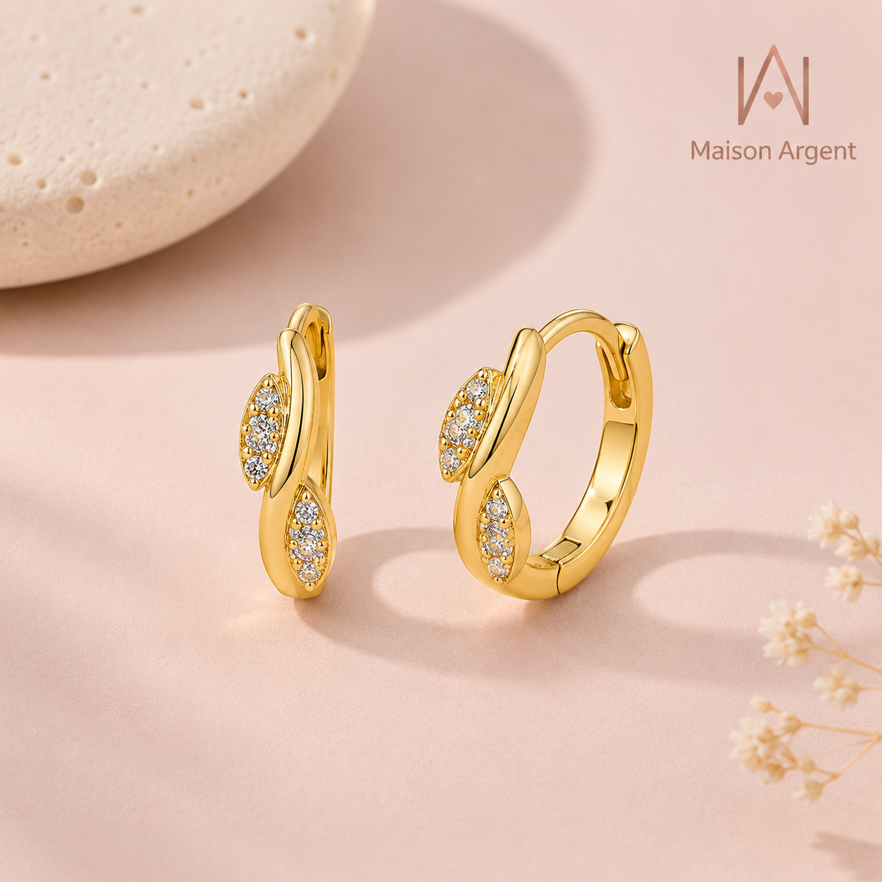 Boucles d'Oreilles Créoles en Argent 925 avec Moissanite D-VVS1 - Bijoux Fins pour Femme