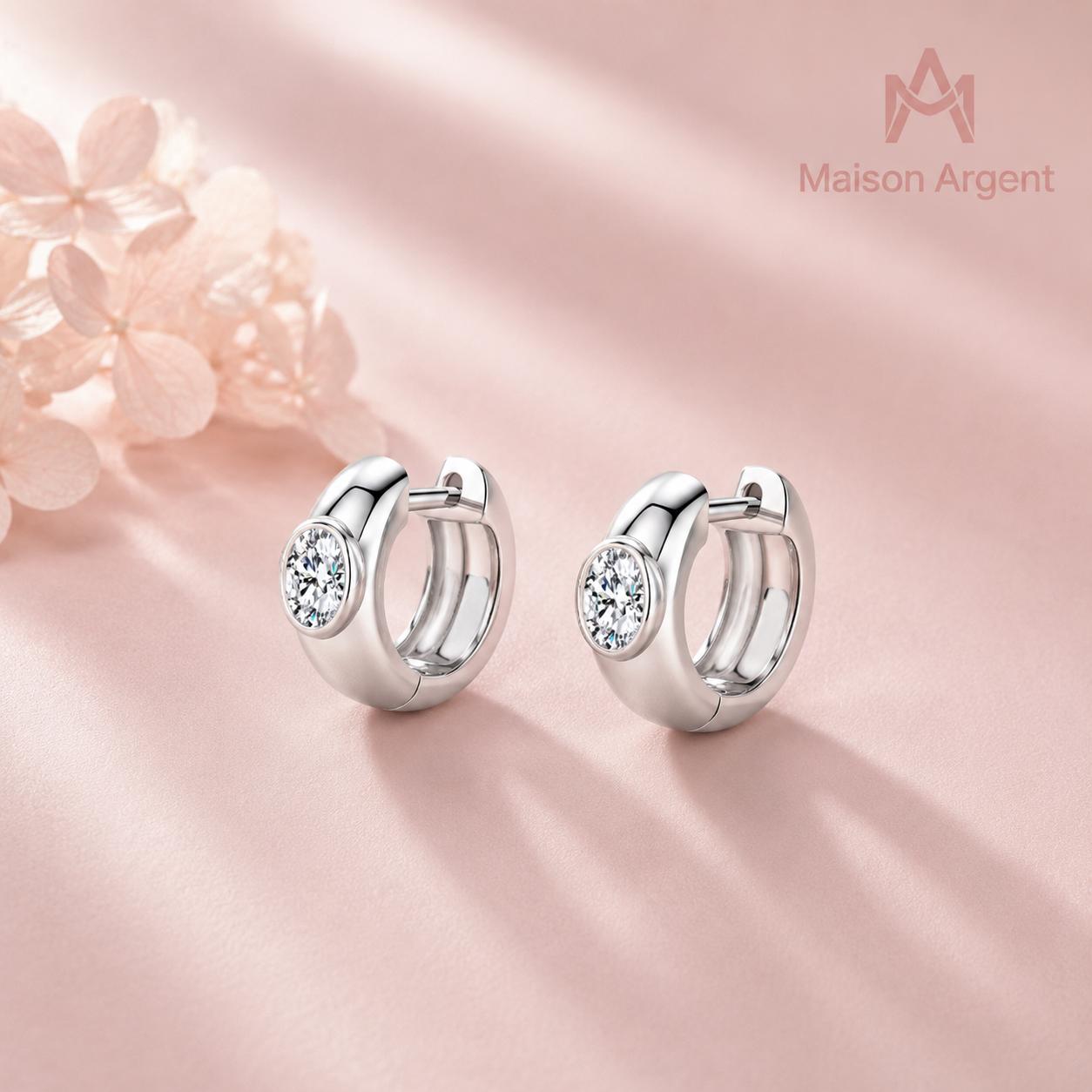Boucles d'oreilles ovales en diamant Moissanite de laboratoire en Argent Sterling 925 - Bijoux fins pour femmes