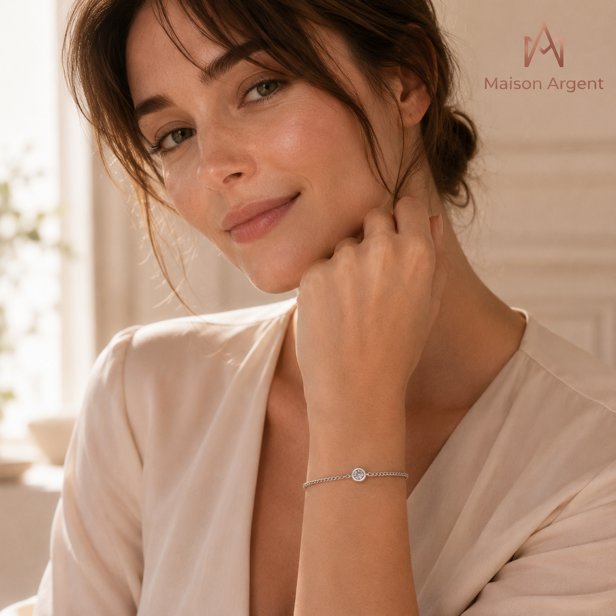 Bracelet Moissanite Élégant en Argent 925 pour Femme - Bijou de Mariage Raffiné 0.25 ct