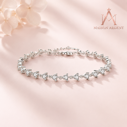 Bracelet Tennis Moissanite 2,4 ct Argent 925 - Bijou Fin pour Femme