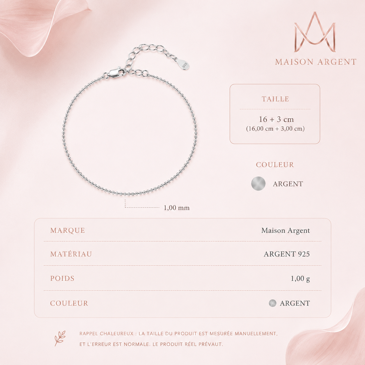 Bracelet fin en Argent Sterling 925 pour femme, chaîne à perles et étoile scintillante, réglable