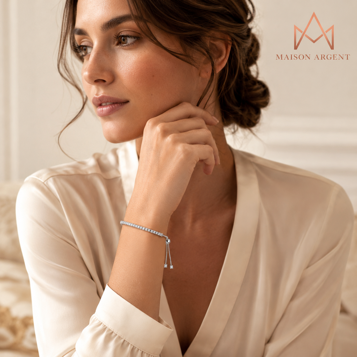 Bracelet Orsa Jewels en Argent Sterling 925 pour Femme - Moissanite VVS Couleur D