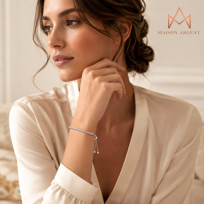 Bracelet Orsa Jewels en Argent Sterling 925 pour Femme - Moissanite VVS Couleur D