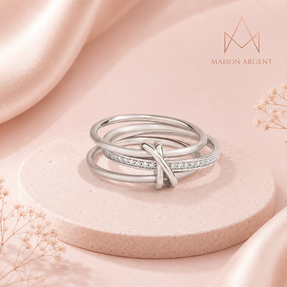 Bague Moissanite DVVl's en Argent Sterling S925 - Bijou de Fiançailles Hypoallergénique