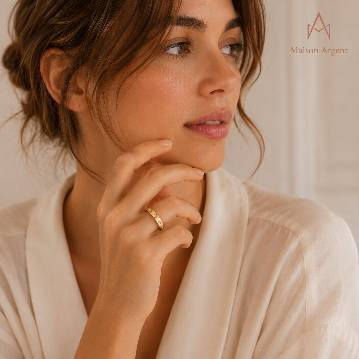 Bague Étoile en Argent Sterling 925 et Moissanite pour Femme - Bijou de Fiançailles Classique