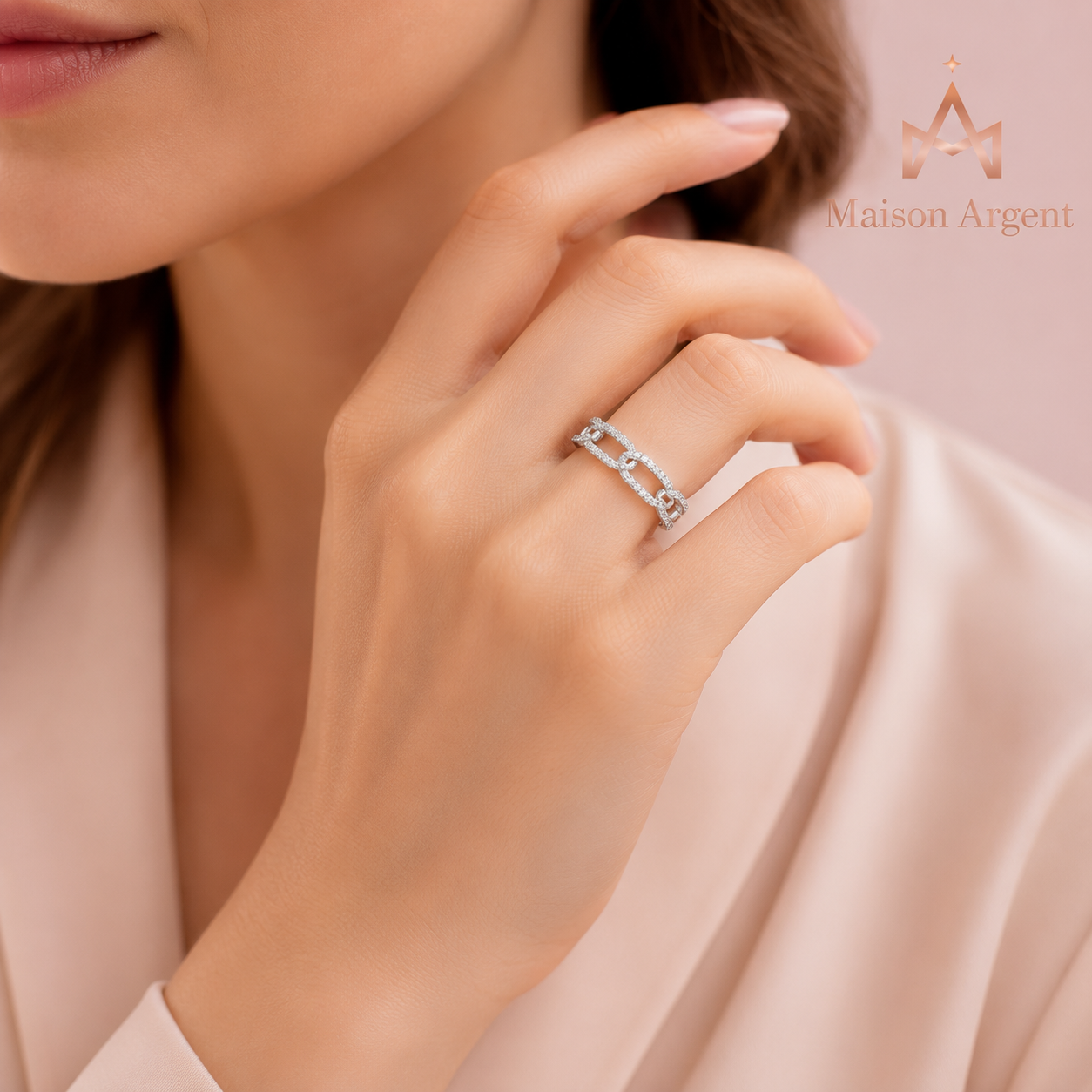 Anneau Empilable en Argent Sterling 925 : Éclat et Élégance pour Femme