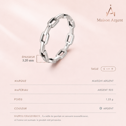 Bague Éternité Rétro en Argent Sterling 925 pour Femme - Style Vintage Empilable